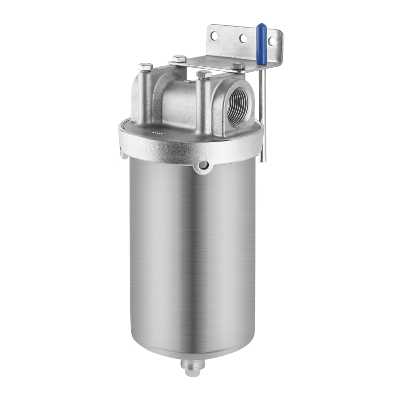 5 inch stainless steel whole house water filter housing with wall mount bracket