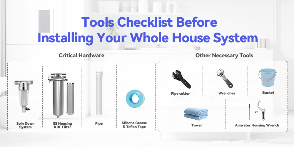 tools checklist before installing your whole house system