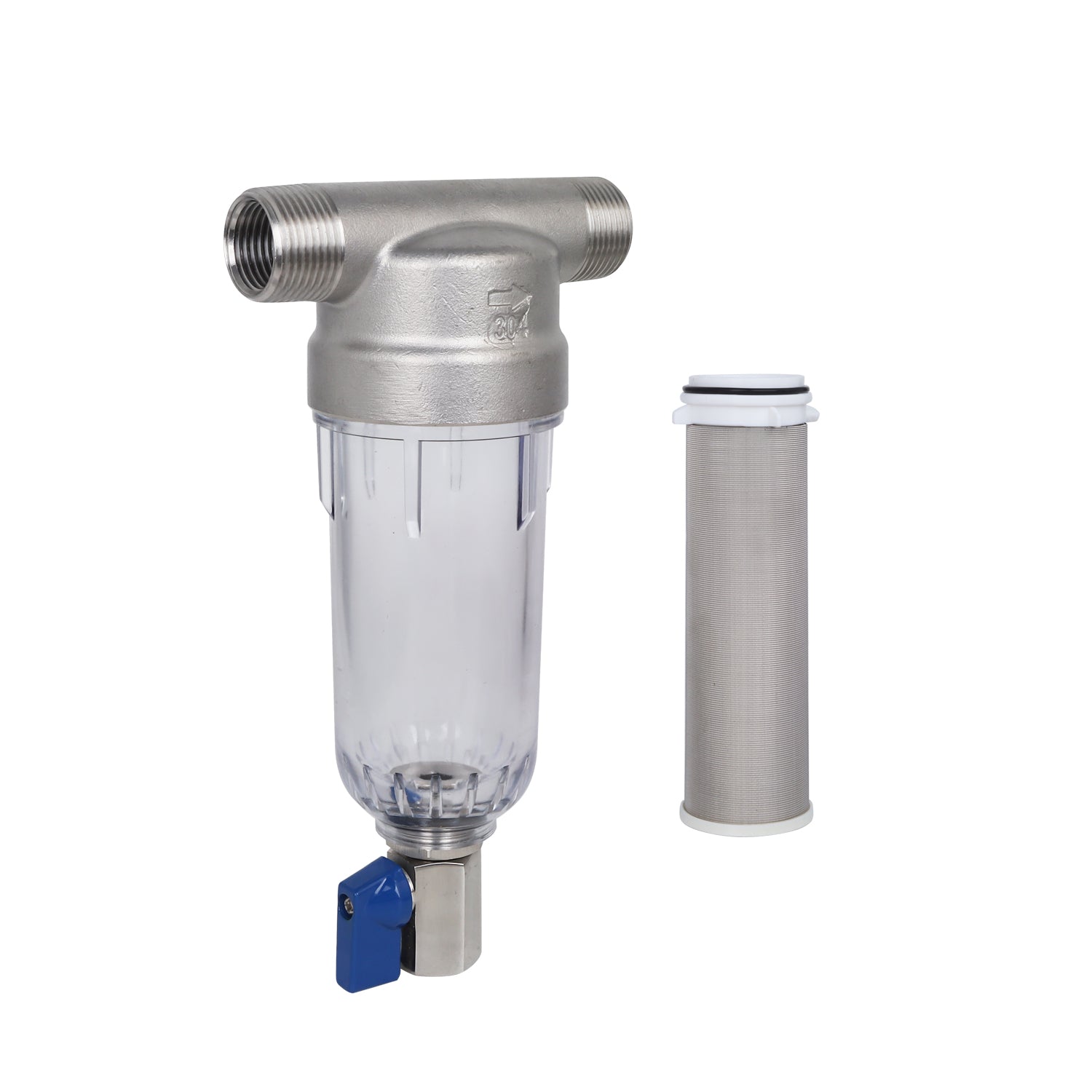 Amwater spin down filter on a white background