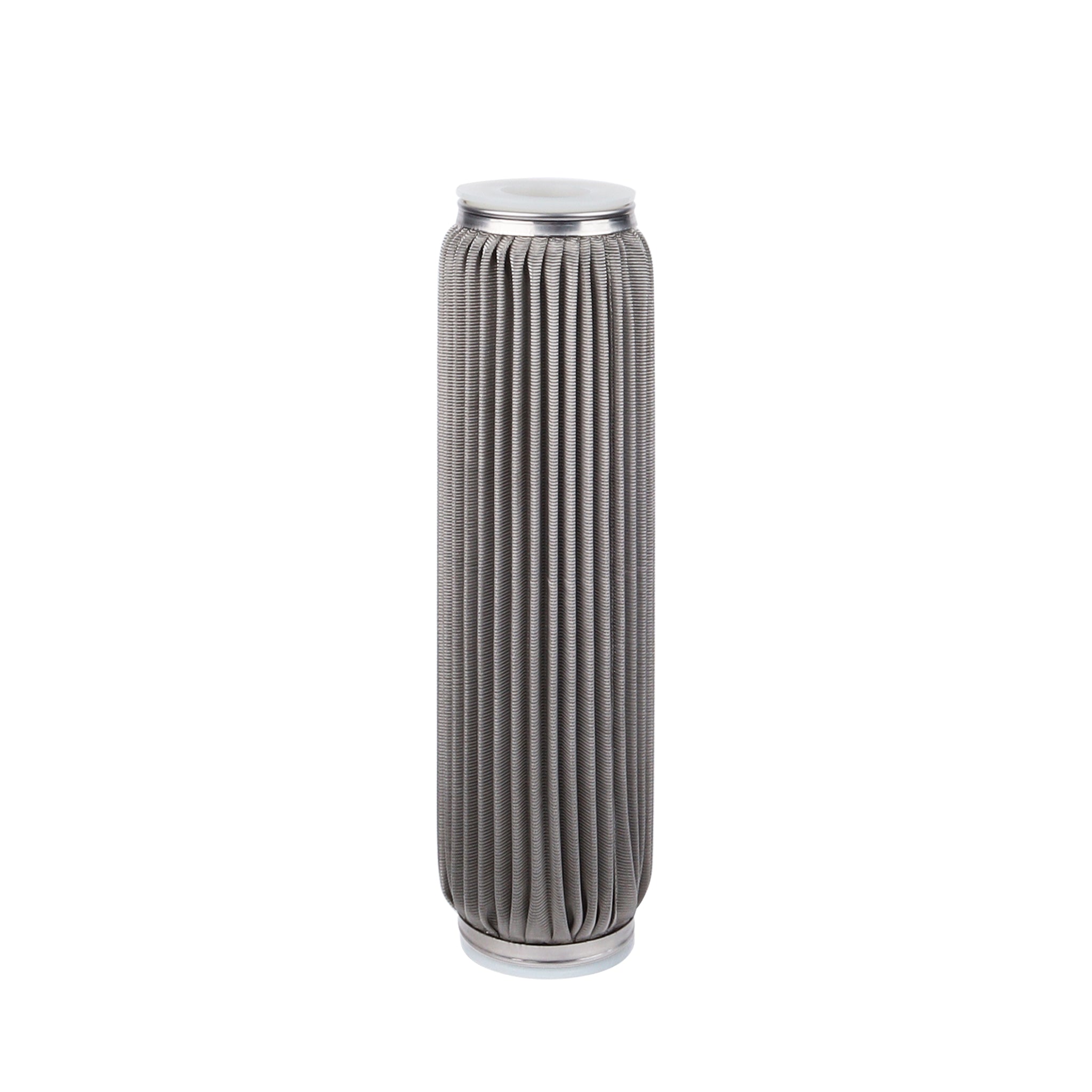 Amwater reusable pleated sediment filter with white background