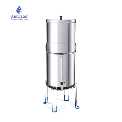 Amwater Stainless Steel Gravity Water Filter System