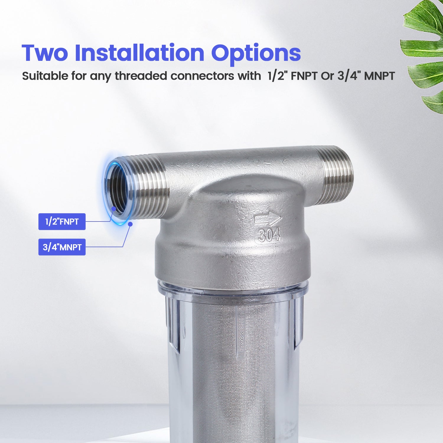 Inlet & Outlet sizes of Amwater spin down filter